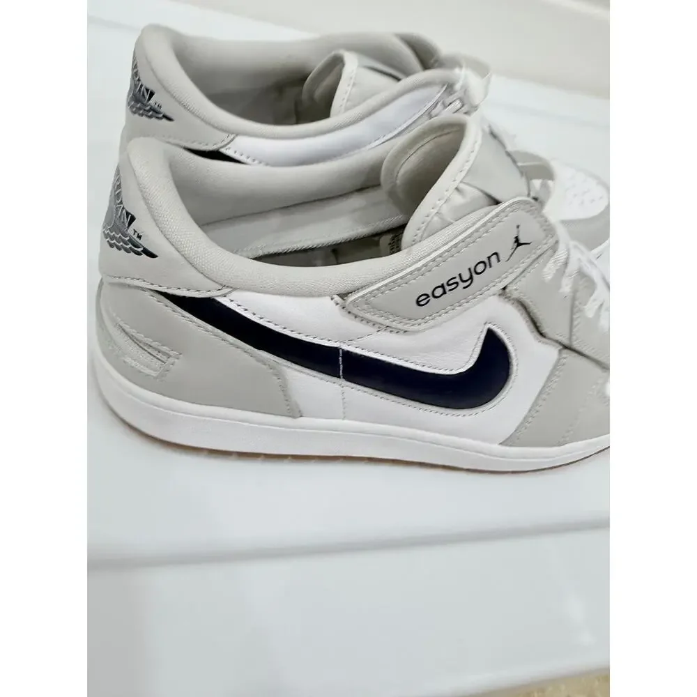 Nike Air Jordan 1 Low FlyEase White Navy Gum DM1206-146 Men's Size 13 Shoes